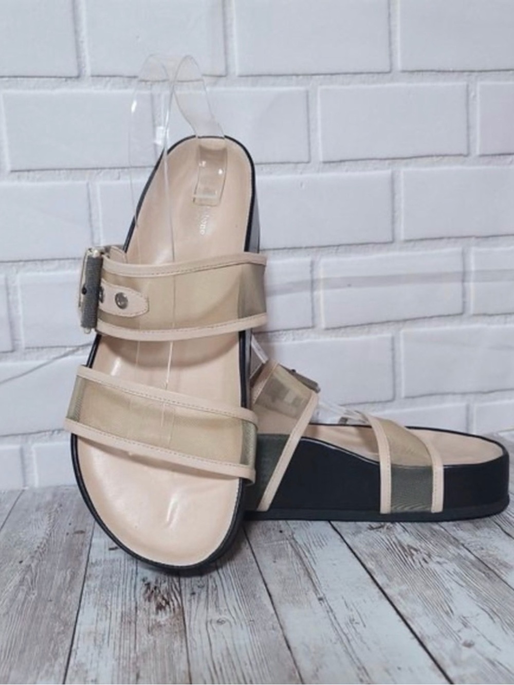 Rag & Bone Evin Platform Slides, Nude, 39 - Picture 3 of 4